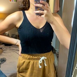 Black sparkly tank top